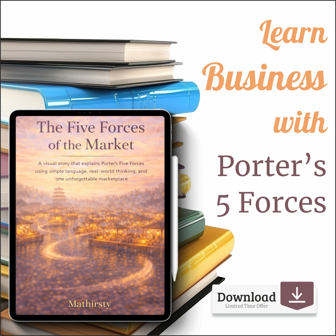 The Five Forces of the Market (Porter’s Five Forces Visual Story, 62-Page eBook, PDF) by Mathirsty