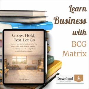 Grow, Hold, Test, Let Go — A Visual Storybook Guide to the BCG Matrix (62-Page eBook PDF) by Mathirsty