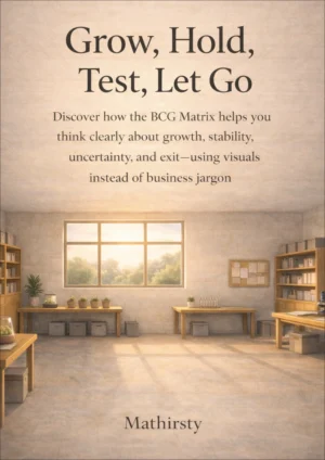 Grow, Hold, Test, Let Go — A Visual Storybook Guide to the BCG Matrix (62-Page eBook PDF) by Mathirsty