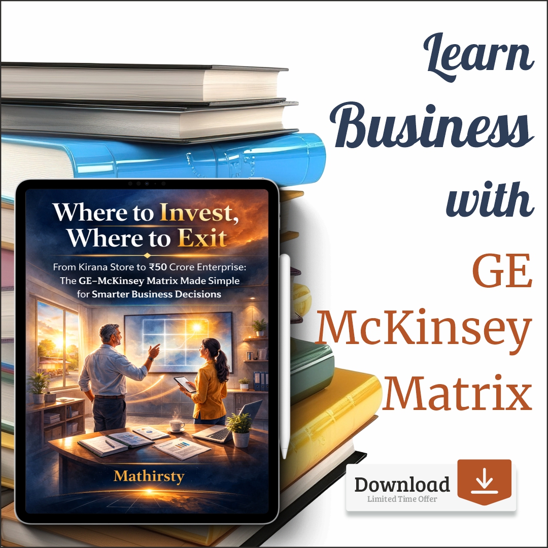 Where to Invest, Where to Exit (62-Page eBook PDF Illustrated Storybook) — GE–McKinsey Matrix Made Simple by Mathirsty
